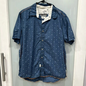 Men's Blue Short Sleeve Shirt